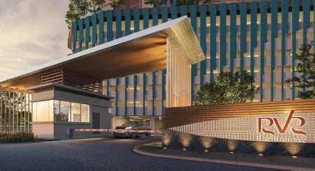 Riverville 2 Residence Image shows the entrance to Riverville 2 Residence, featuring the guardhouse, boom gate, and building facade. in Jalan Klang Lama (Old Klang Road), Freehold property development, render